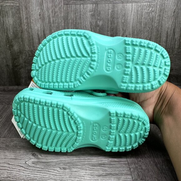 CROCS Classic Kids size 10 Lagoon Teal Clogs - Picture 8 of 9